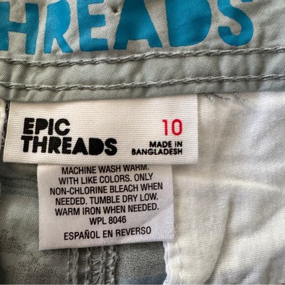 Epic Threads Boys Shorts Blue Gray Geometric Shapes Size 10 - Picture 5 of 7